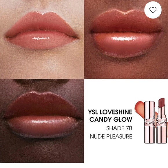 NWT YSL LOVESHINE CANDY GLOW TINTED BUTTER BALM- 7B Nude Pleasure 3.1g - Picture 2 of 4